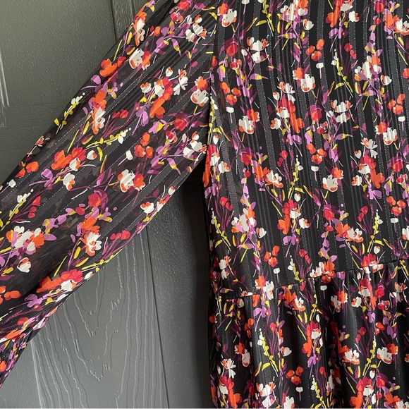 Bleecker 126 long sleeve Floral Print Women's Dress 12 Large - Picture 12 of 13